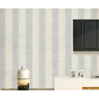 Cuộn 5M PVC giấy dán tường (có sẵn keo dán) - ĐƯỜNG KẺ SỌC THẲNG NỀN TÍM KT215