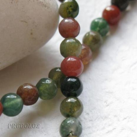 Blood Agate Round Gemstones Loose Beads Strand 4mm / 15.5 Inch