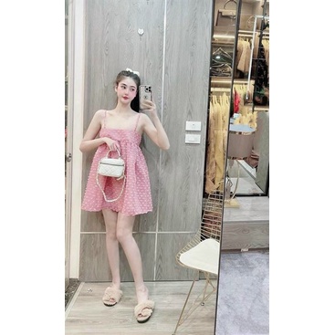(FreeShip 2022) Đầm 2 dây nữ from babydoll,đầm xô bông nổi y mẫu,chất đẹp hàng chuẩn shop