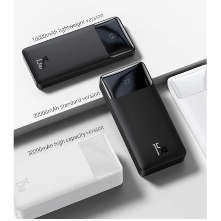 Sạc Dự Phòng 30.000 mAh Baseus Bipow PPLN3 Sạc Nhanh 15W Hàng Chính Hãng Bảo Hành 1 Năm