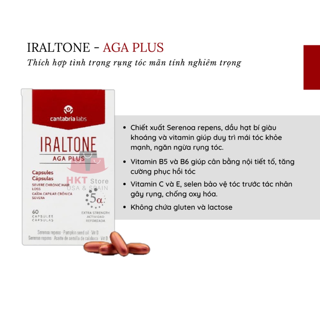 Viên uống bổ sung Iraltone ngăn rụng tóc và kích thích mọc tóc mới
