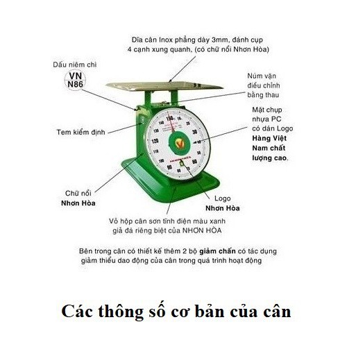 CÂN ĐỒNG HỒ LÒ XO NHƠN HÒA 20KG