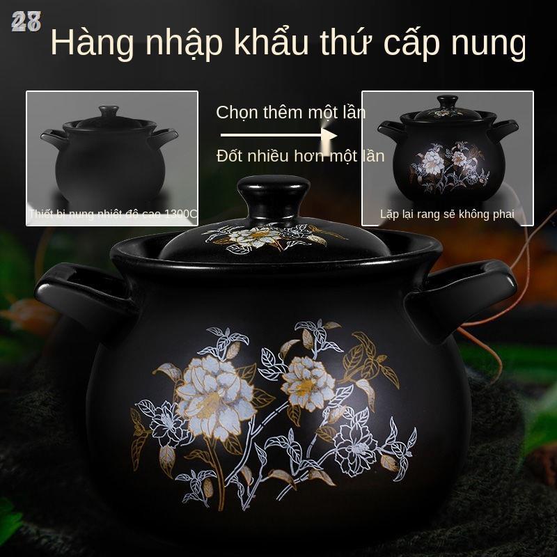 ✥28XNồi hầm Su Li chịu nhiệt cao súp độ đất gốm gia đình