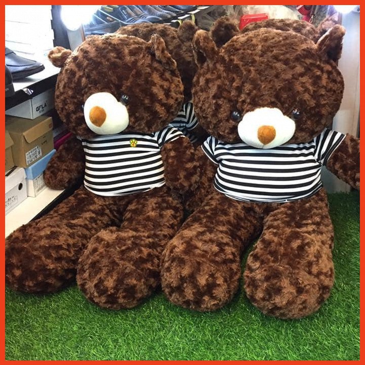 Gấu bông Teddy Cao Cấp khổ vải 80cm Cao 60cm màu Nâu hàng VNXK