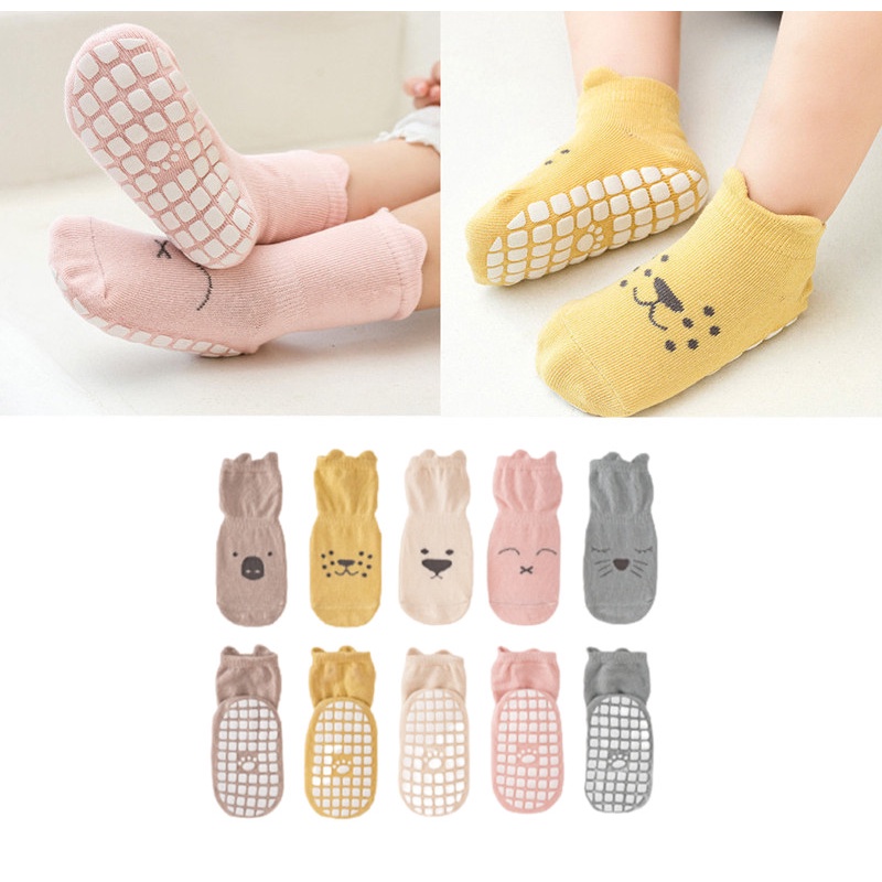Tất cổ cao chống trượt baby hình thú đáng yêu cho bé 8 tháng - 5 tuổi，Tất cho bé trai bé gái nhiều hình dễ thương chất vải thoáng khí có đế chống trơn trượt tốt cho bé