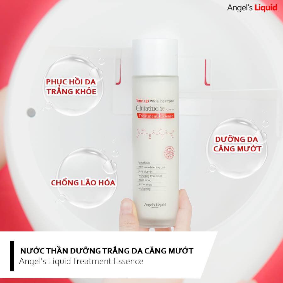 Nước Thần Angel's Liquid Dưỡng Trắng Sáng Da, Mờ Thâm Nám 150ml Tone Up Whitening Program Glutathione Treatment Essence