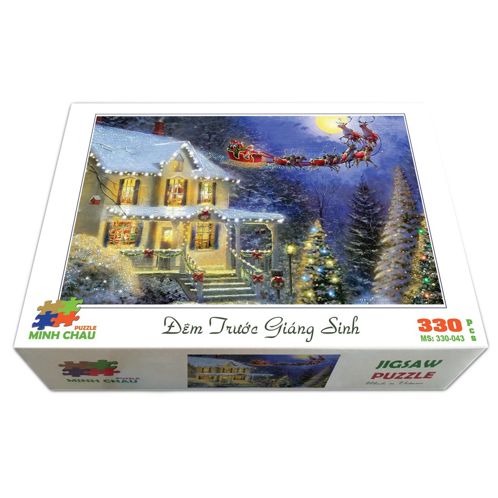 Bộ tranh xếp hình jigsaw puzzle cao cấp 330 mảnh – Đêm Trước Giáng Sinh (30x44cm)