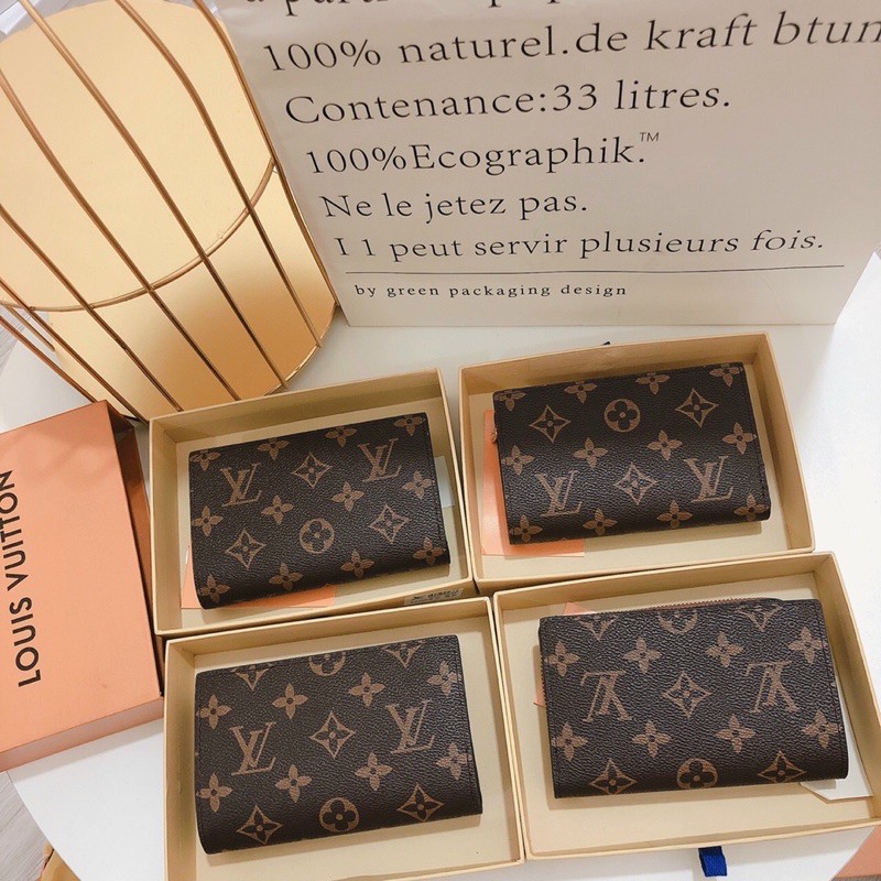 Ví Lv bấm kéo size trung rất nhiều ngăn hàng đẹp Fullbox