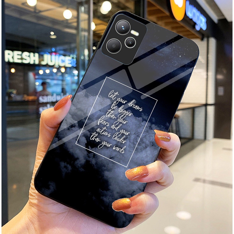 Ốp Lưng REALME C35 Ốp kính bóng cao cấp Phi Hành Gia