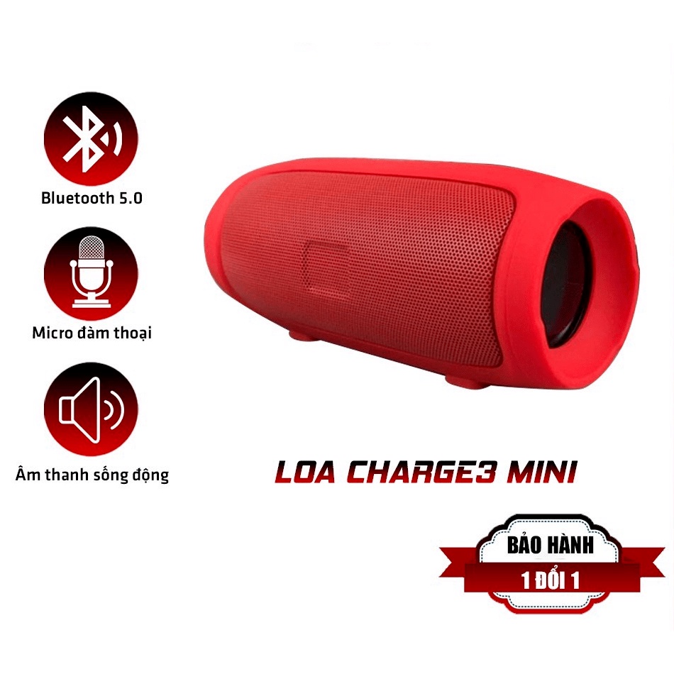 Loa Bluetooth Không Dây Cầm Tay Charge 3 Mini Nghe Nhạc Hay, Hỗ Trợ Cắm Usb Thẻ Nhớ Tf Nhỏ Gọn Giá Rẻ