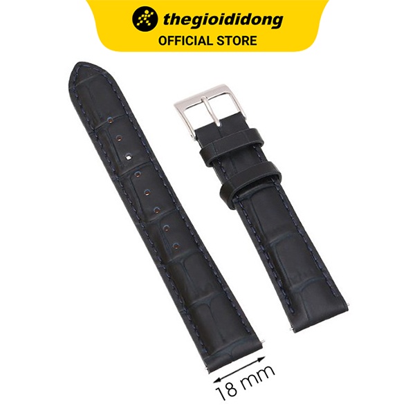 Dây da đồng hồ 18 mm xanh dương L019-04-18