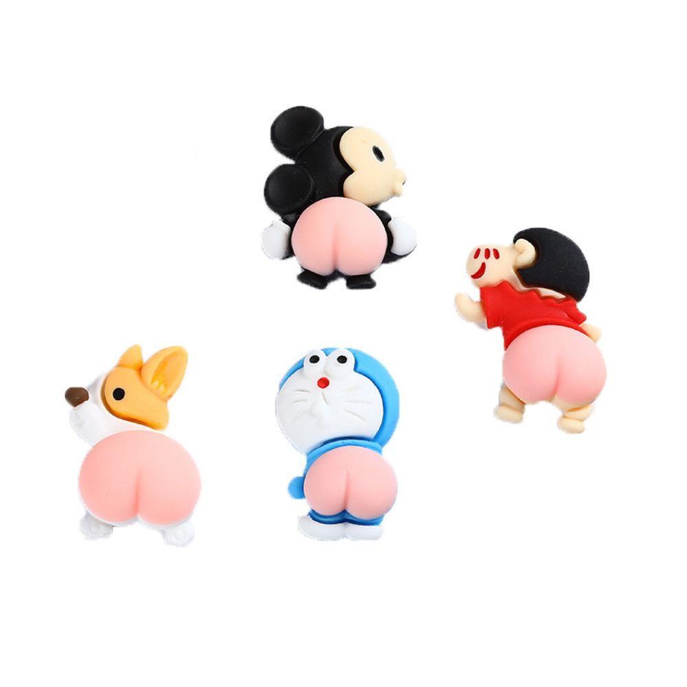 Bông Tai Hoạt Hình Kiểu Hàn Quốc Bất Đối Xứng Hình Chuột Mickey / Cậu Bé Bút Chì