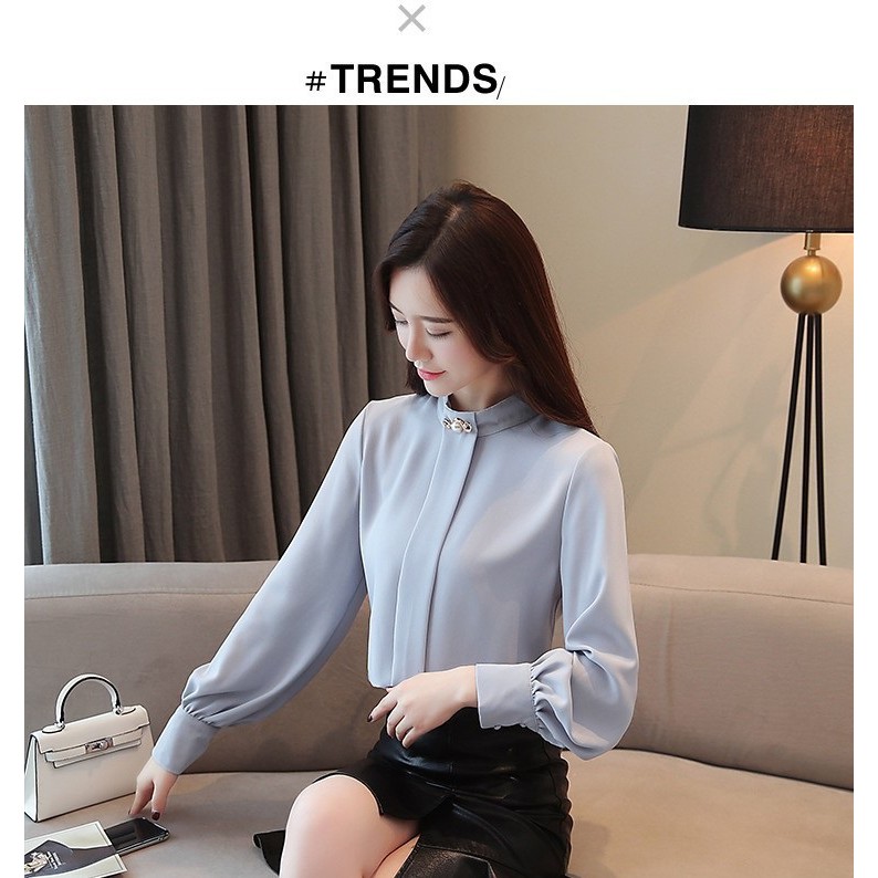 Áo sơ mi công sở ❣️FREESHIP❣️ Áo Kiểu Jammi Đính Ngọc - Hàng thiết kế chuẩn