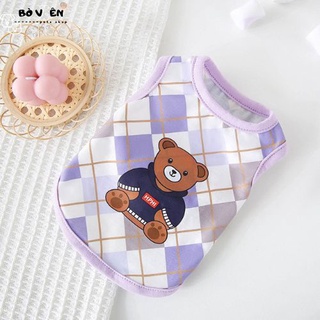 Quần Áo Thun hình gấu, hình khủng long Cho Chó Mèo Mát Mẻ Quần Áo Thú Cưng Chất Lượng Cao Bò Viên Pets shop.