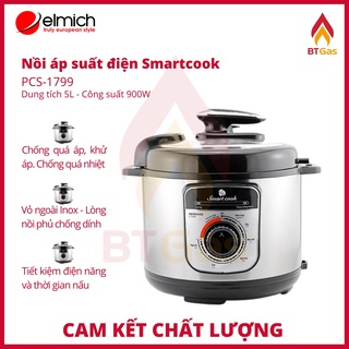 Mua  Mã ELHADEV giảm 4% đơn 300K  Nồi áp suất đa năng Smartcook 5L  nồi áp suất điện đa năng Smartcook PCS-1799