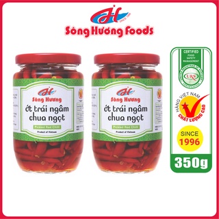 2 Hũ Ớt Ngâm Chua Ngọt Sông Hương Foods Hũ 350g - Ăn kèm , bún , phở , mì tôm , thịt nướng , tốt tiêu hóa, cay tự nhiên