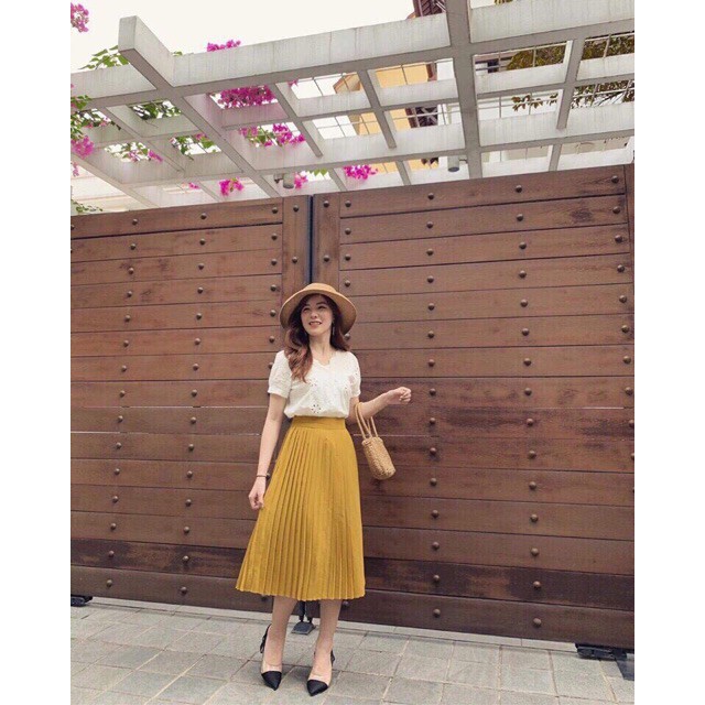 CHÂN VÁY MIDI DẬP LI NHỎ | BigBuy360 - bigbuy360.vn