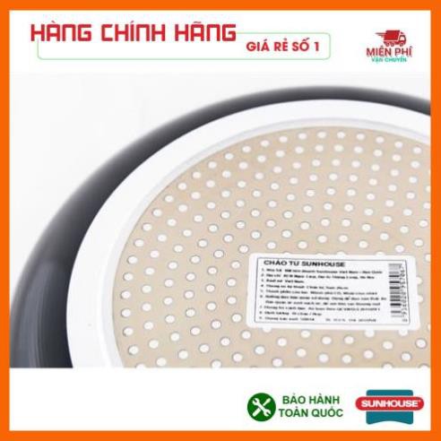 Chảo chống dính bếp từ Sunhouse 18cm, chảo chống dính SUNHOUSE SHM18 phù hợp với mọi loại bếp.