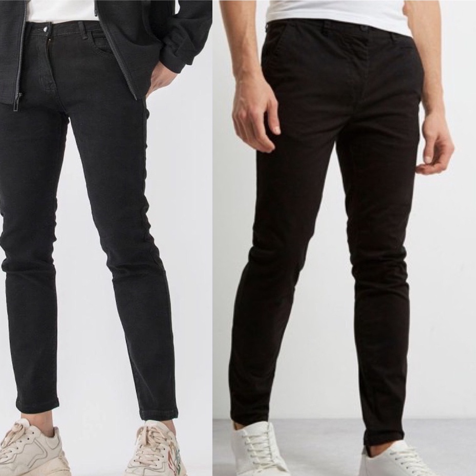 Quần jean nam đen trơn chất bò cao cấp co dãn 4 chiều đẹp from dáng skinny mẫu mới thời trang cao cấp beautifulgilr YT03