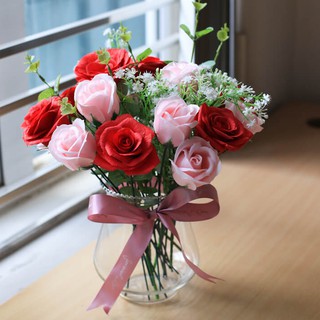 Cành hoa hồng sáp thơm các màu xinh xắn trang trí nhà cửa