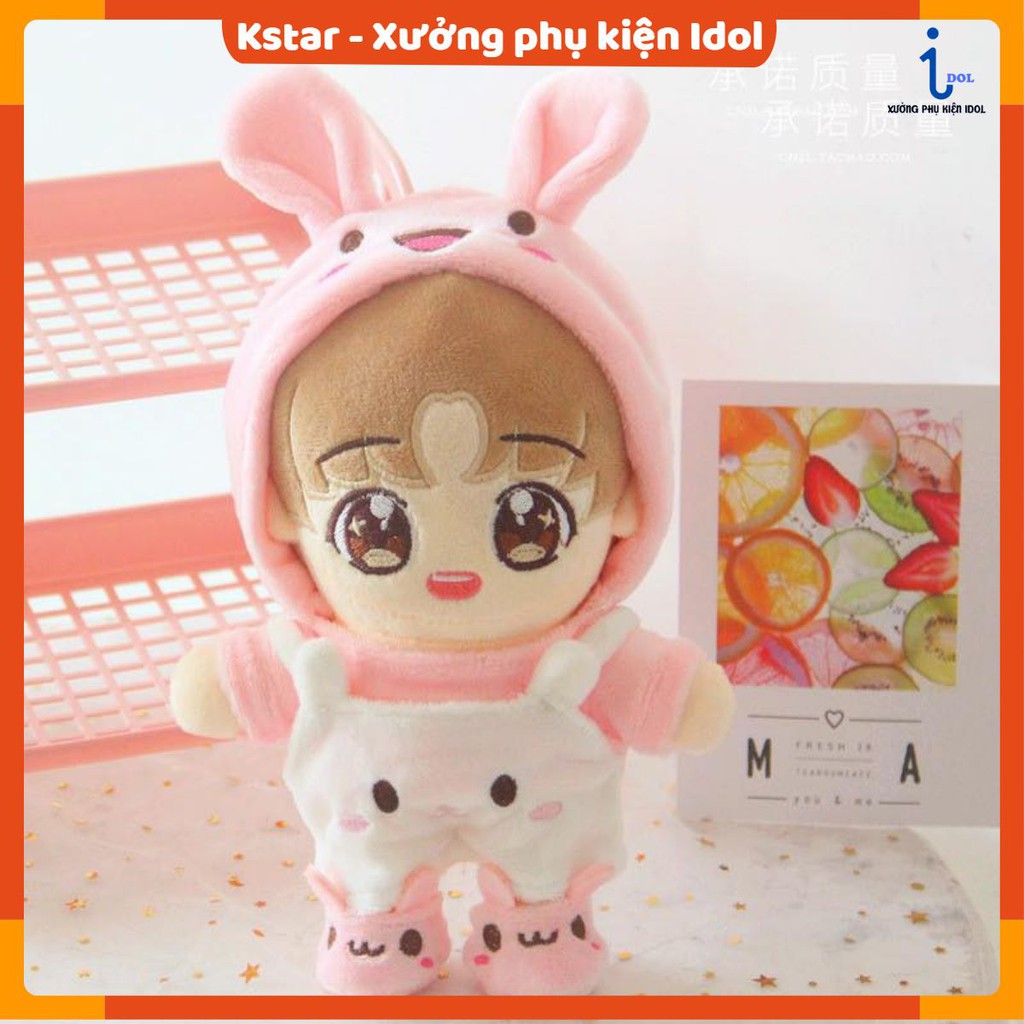 Outfit áo hoodie tai thú cho doll 20-22cm