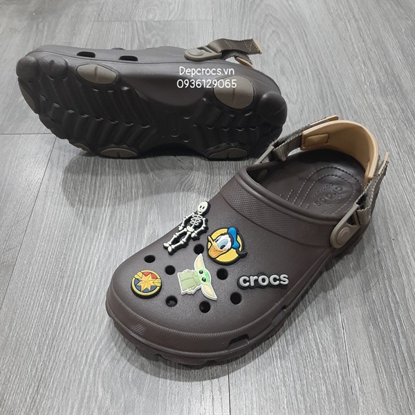 (Chính hãng) Dép sục crocs classic terrain unisex tặng kèm 10 jibbitz xịn - Cross house