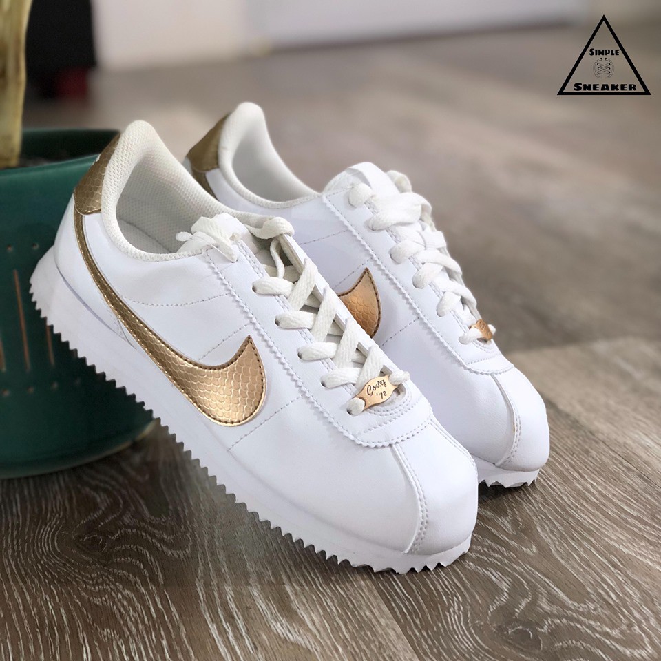 Giày Nike Nữ Chính Hãng Cortez " White Gold " Auth 100% Full Box . q1 hot