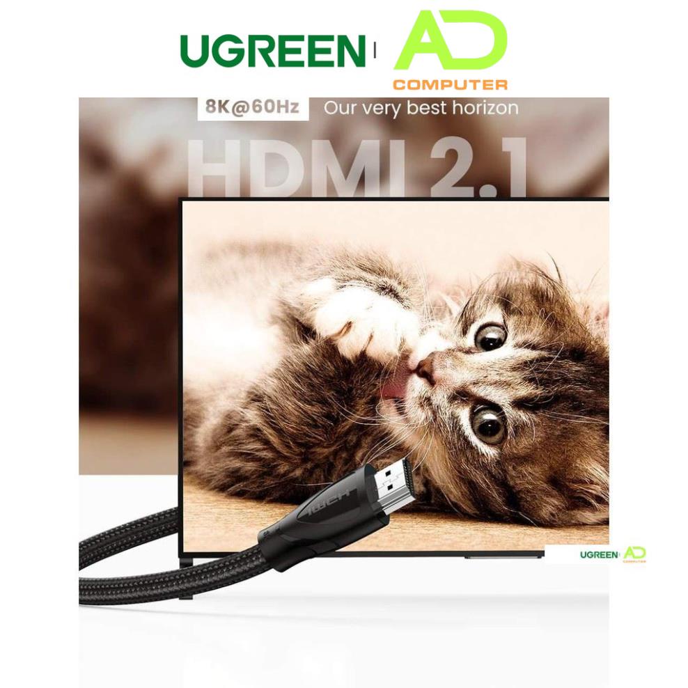 Cáp HDMI 2.1 hỗ trợ 8K/60Hz dài 1-3m UGREEN HD140 - Hàng phân phối chính hãng - Bảo hành 18 tháng