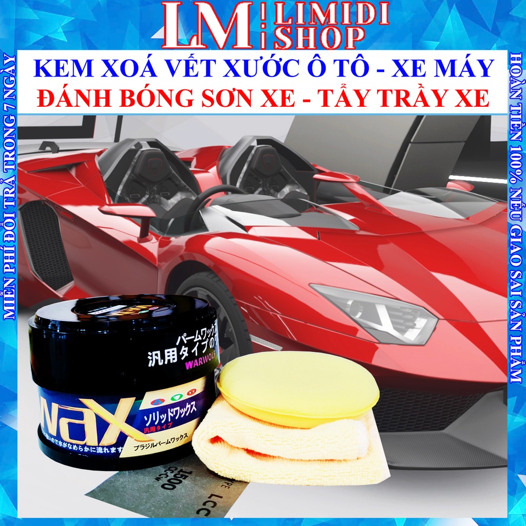 Xoá Vết Xước Xe Ô tô - Kem Cana Đánh Bóng Phủ Sơn Hơi, Chống Nước WW 300G