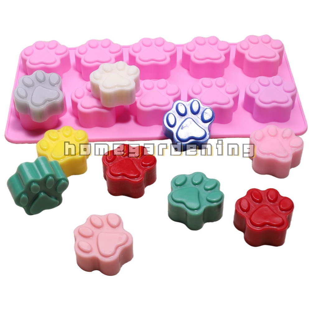 Khuôn Silicone Làm Bánh Hình Dấu Chân Chó Mèo Xinh Xắn