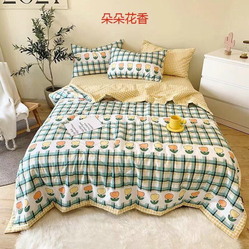 Chăn Hè Cotton Hoạt Tính - Chăn Cotton 100% Mềm Mịn, Mát