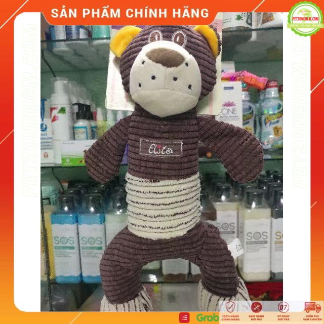 Đồ chơi thú bông cho chó  FREESHIP  Elite LWT 161029 - BN  màu nâu có còi