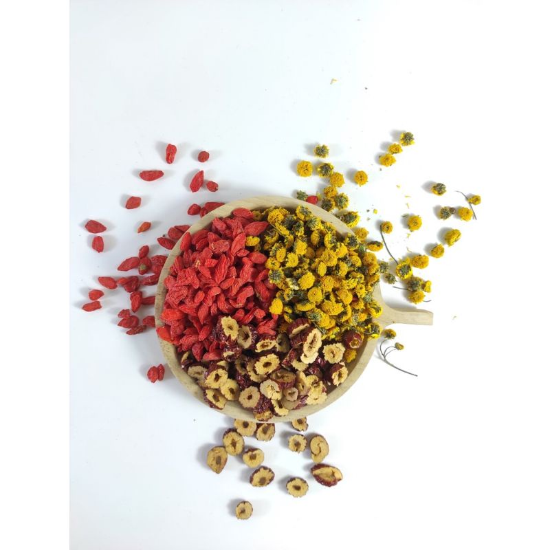 Combo 50gr Cúc CHi- 150gr Kỉ Tử Đỏ -200gr Táo Đỏ hãm trà bổ sung năng lượng
