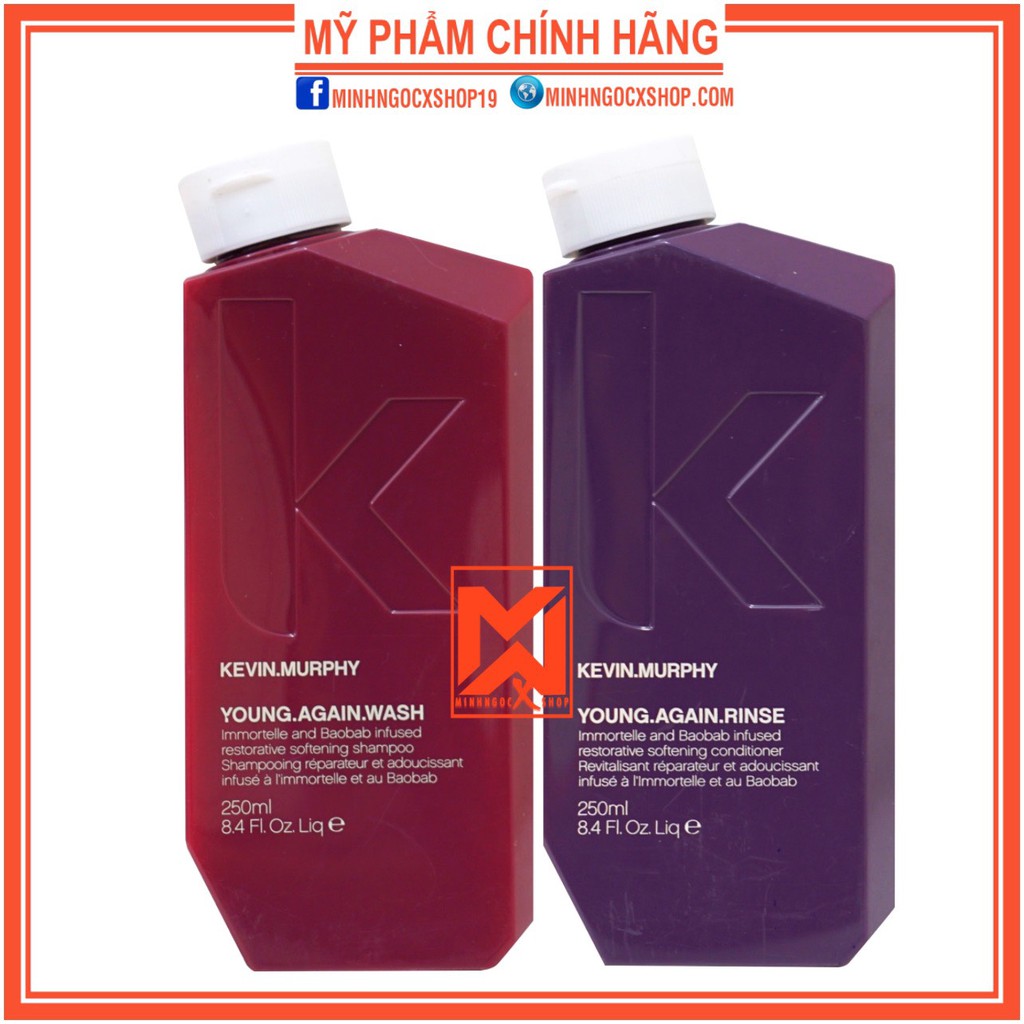 ✅[ KEVIN MURPHY ] DẦU GỘI XẢ TRẺ HÓA TÓC KEVIN MURPHY YOUNG AGAIN 250ML CHÍNH HÃNG