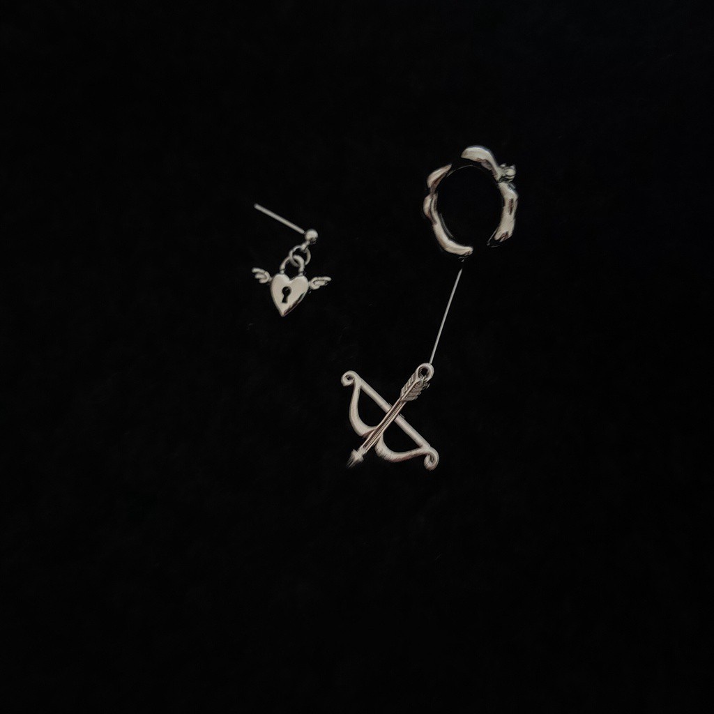 Khuyên Tai Kim Loại Hình Mũi Tên Cupid 's Phong Cách Retro Hàn Quốc