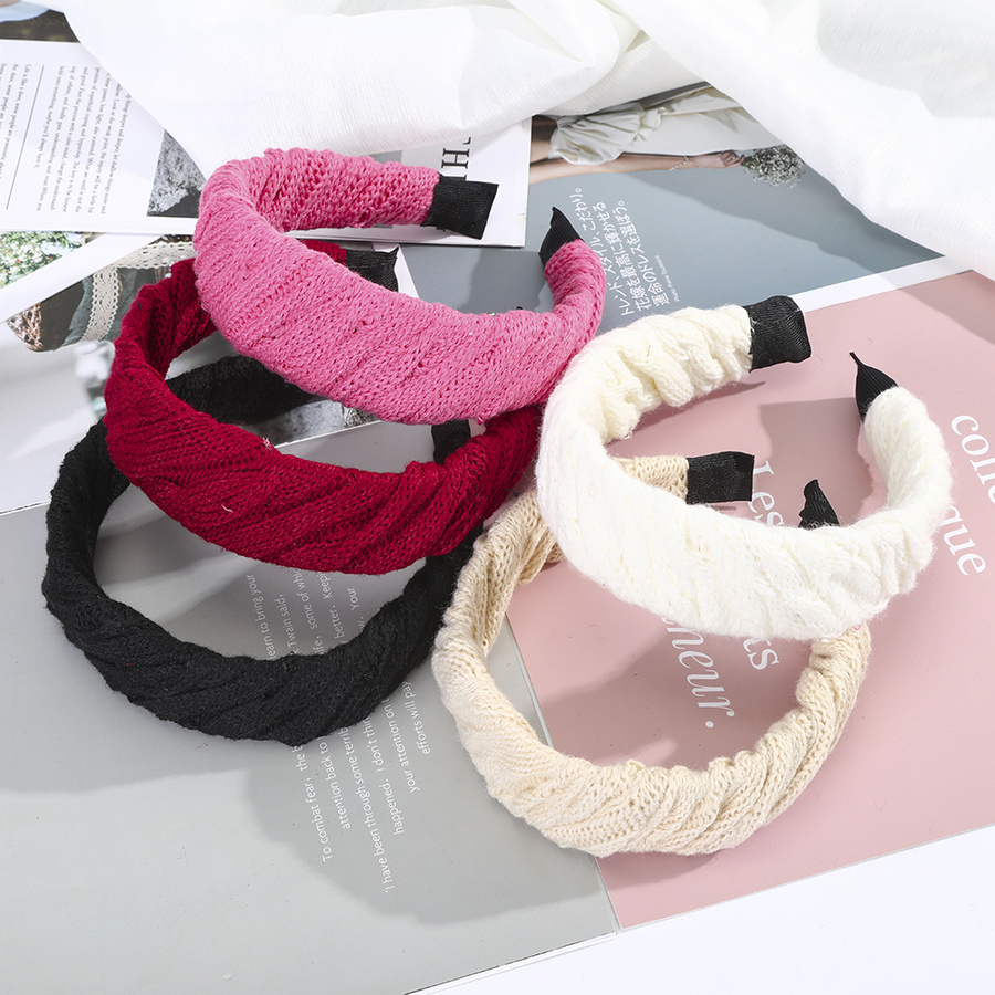 Băng Đô Len Màu Trơn Phong Cách Hàn Quốc Cho Nữ