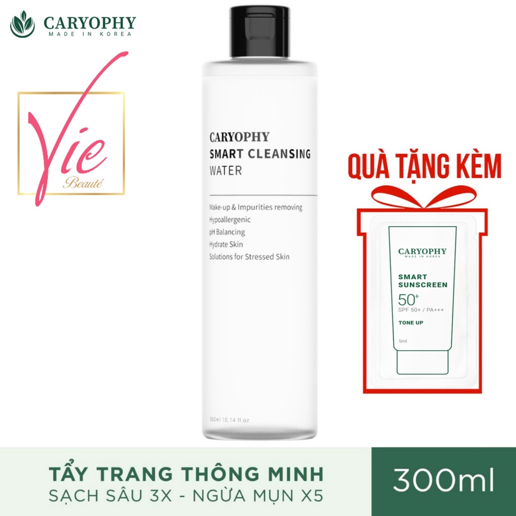 Nước Tẩy Trang CARYOPHY Smart Cleansing Water 5in1 không cồn cho da dầu mụn, nhạy cảm 300ml