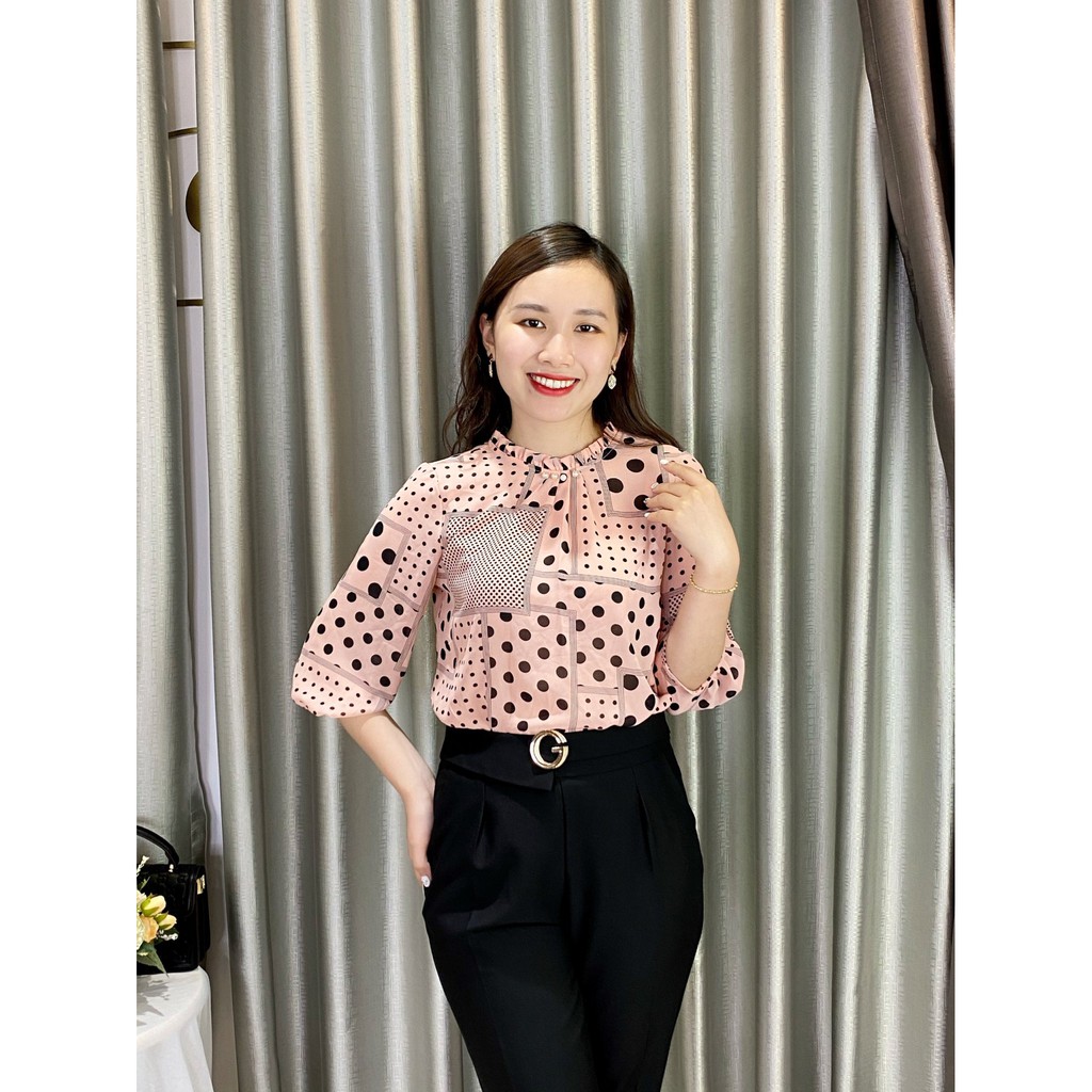 [Mã WASTUP giảm 10% tối đa 30K đơn 99K] Áo sơ mi nữ chấm bi Emvy - A2 | BigBuy360 - bigbuy360.vn