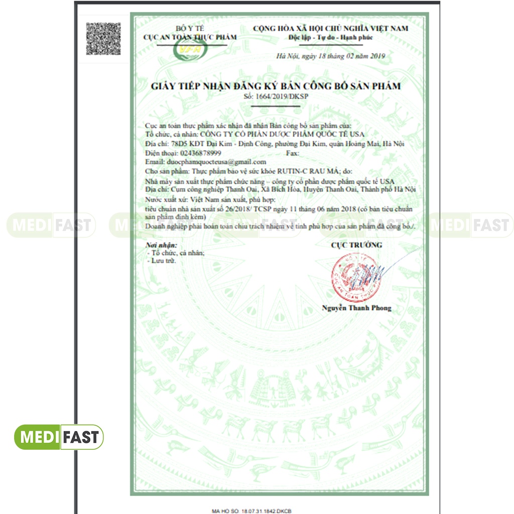 Rutin C rau má hỗ trợ giảm táo bón, trĩ, nhuận tràng Hộp 30 viên, bổ sung thêm cao diếp cá, actiso