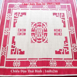 Chiếu cói đậu thái bình in gấm kích thước