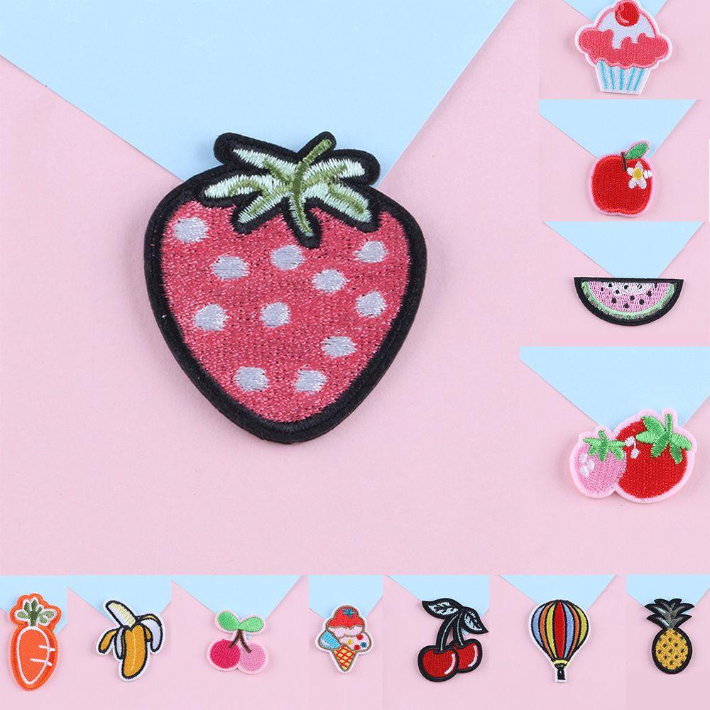 Miếng Vá Ủi Quần Áo Thêu Hình Cây Kem/ Trái Cây Thời Trang DIY