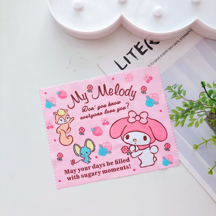 Khăn Lau Kính Họa Tiết Hoạt Hình Dễ Thương Cho Bé Gái