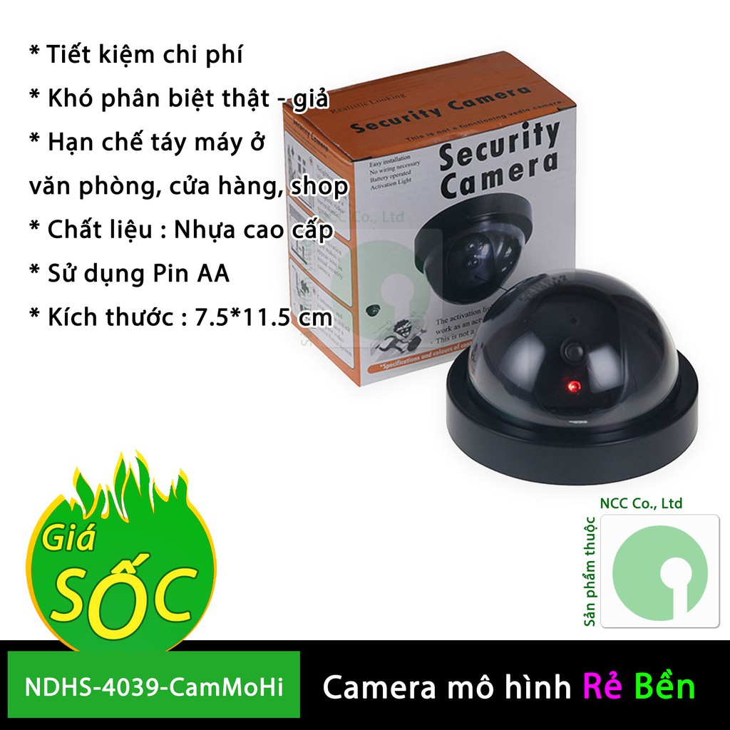 Camera mô hình chống trộm vặt, táy máy tại văn phòng, cửa hàng, shop - NDHS-4039-CamMoHi