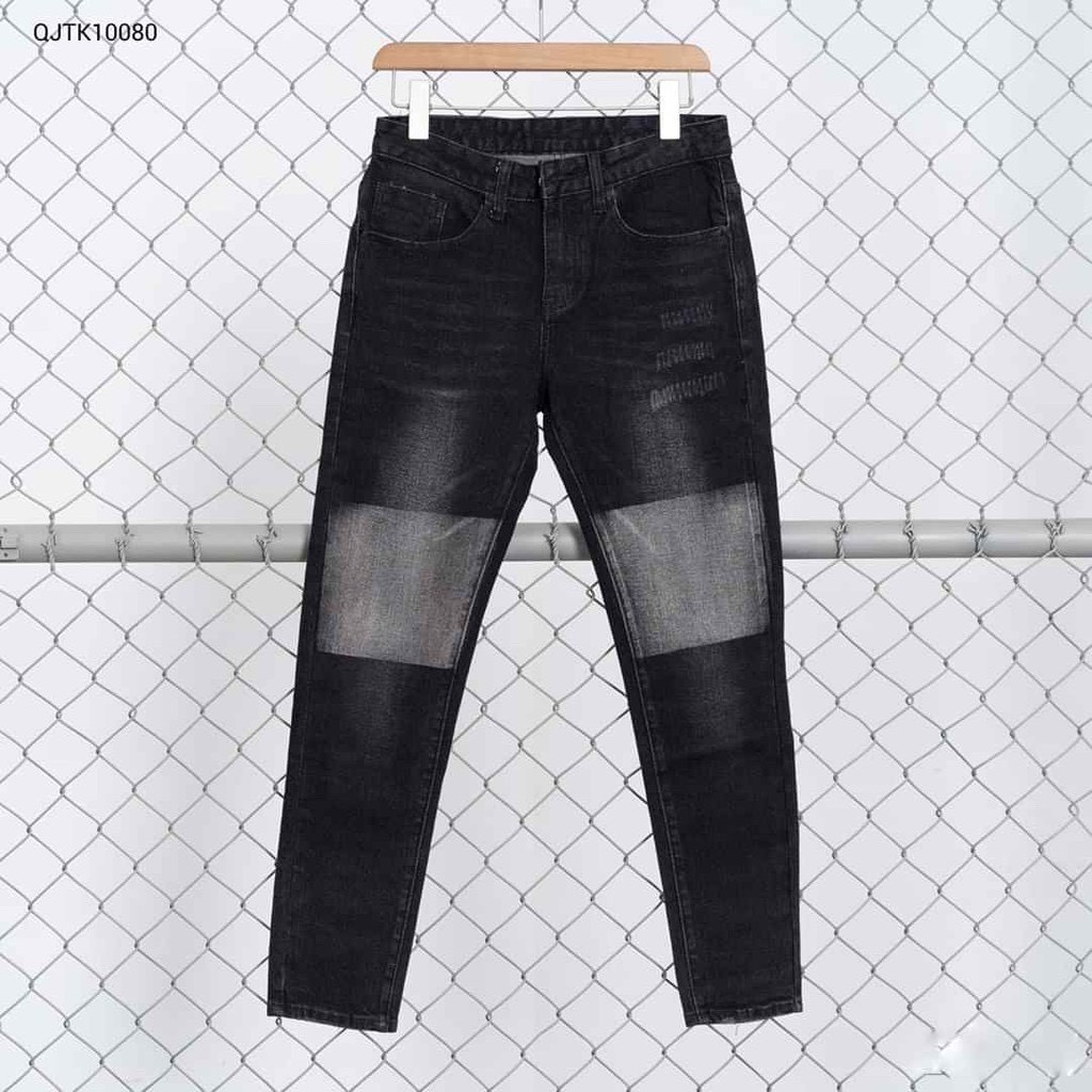 Quần jean nam đen trơn chất bò co dãn cao cấp giá rẻ AHFASHION | BigBuy360 - bigbuy360.vn
