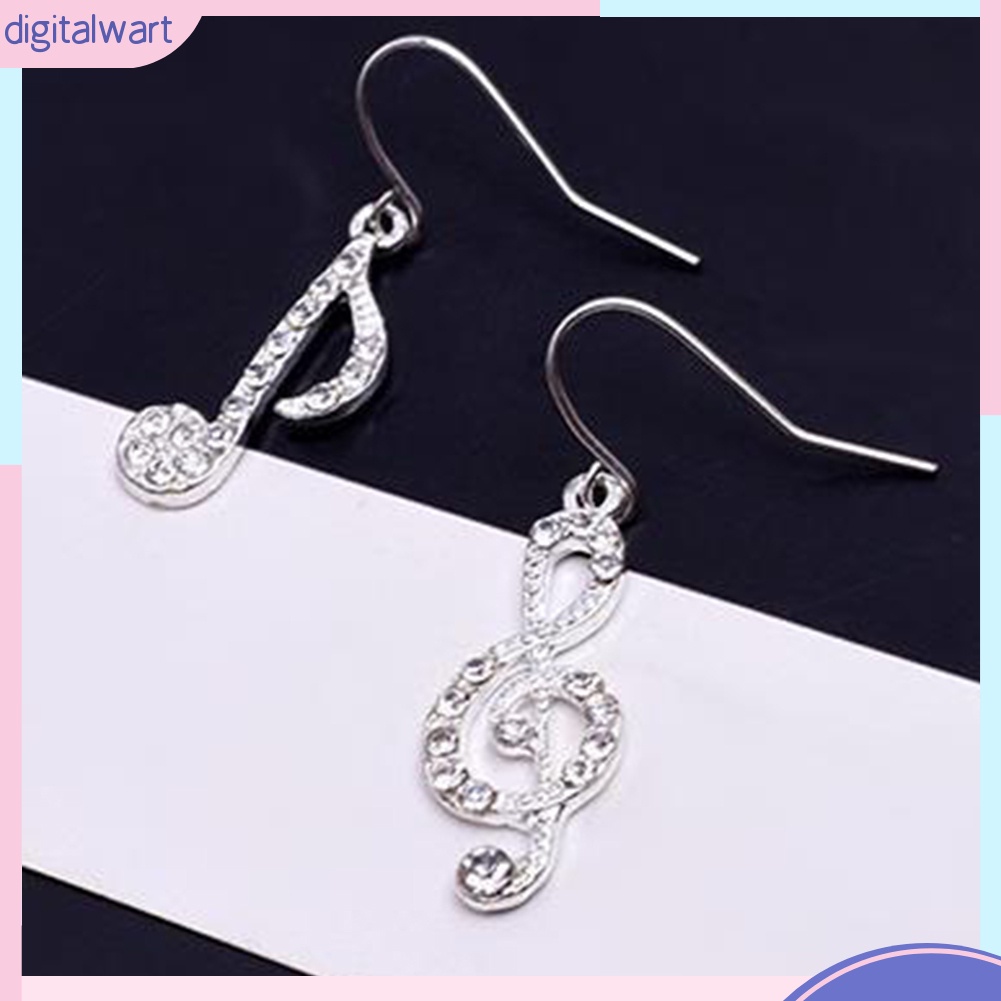 Bông Tai Hình Nốt Nhạc Đính Đá Sang Trọng