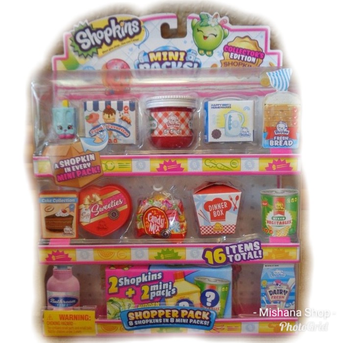 (Hàng Mới Về) Bộ 8 Túi Mini Shopkins Chính Hãng