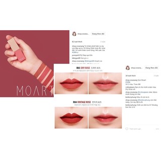 Son MOART velvet lipstick có sẵn