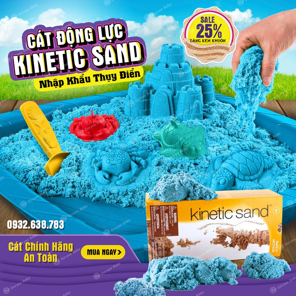 [Mã SMA071008 hoàn 10K xu đơn 0Đ] Cát động lực Kinetic Sand Thụy Điển