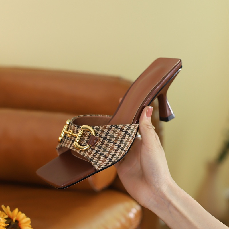 Dép Cao Gót Hở Ngón Thời Trang Mùa Hè Retro Dành Cho Nữ