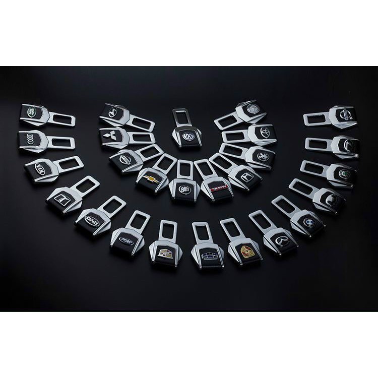 Chốt Cài Dây Đai An Toàn Tích Hợp Ngắt Chuông Cảnh Báo Cho Xe Ô Tô Có Logo Xe